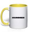 Чашка з кольоровою ручкою HUMMER Сонячно жовтий фото