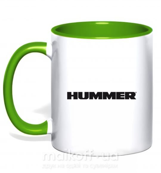 Чашка з кольоровою ручкою HUMMER Зелений фото