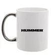 Чашка с цветной ручкой HUMMER Серебро фото