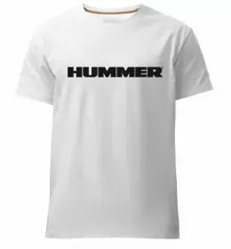 Мужская премиум футболка Hummer напис Белый фото