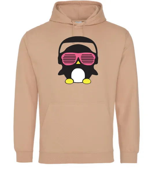 Мужская толстовка (худи) CRAZY PENGUIN Песочный фото