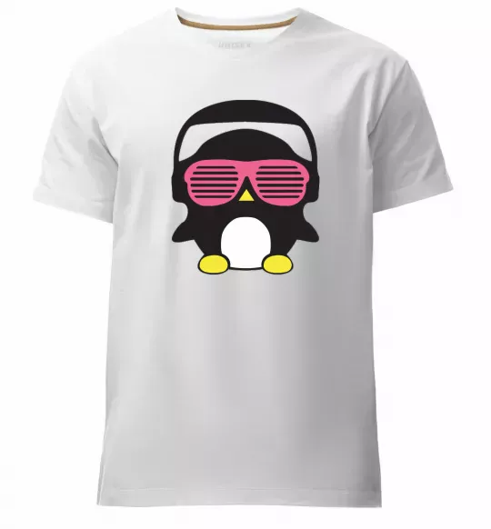 Мужская премиум футболка CRAZY PENGUIN Белый фото