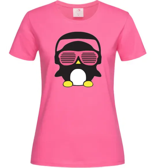 Женская футболка CRAZY PENGUIN Ярко-розовый фото