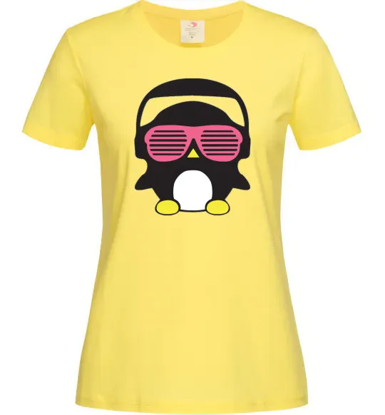 Женская футболка CRAZY PENGUIN Лимонный фото