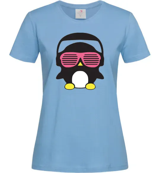 Женская футболка CRAZY PENGUIN Голубой фото