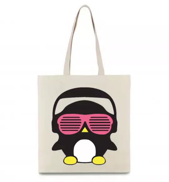 Эко-сумка CRAZY PENGUIN Бежевый фото