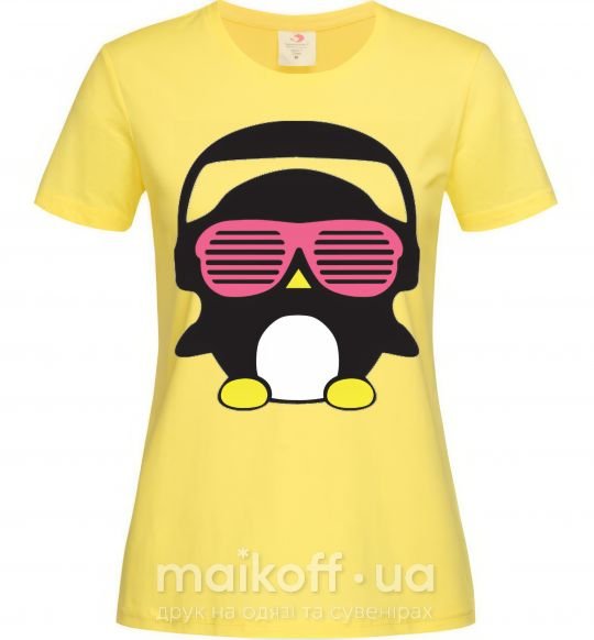Жіноча футболка CRAZY PENGUIN Лимонний фото