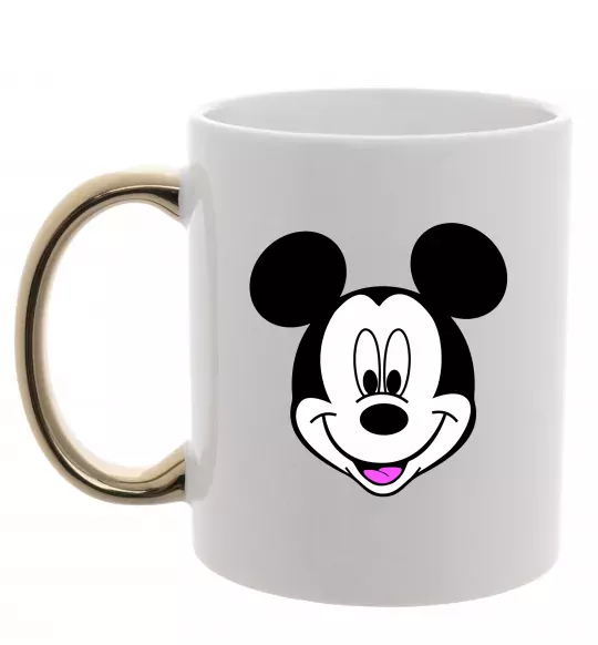 Чашка с цветной ручкой Міккі Маус Золото фото