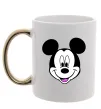 Чашка с цветной ручкой Міккі Маус Золото фото