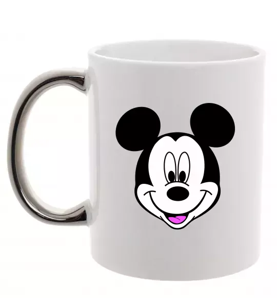 Чашка с цветной ручкой Міккі Маус Серебро фото