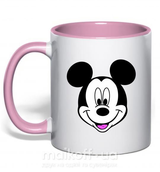 Чашка с цветной ручкой МИККИ МАУС Нежно розовый фото