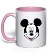 Чашка с цветной ручкой МИККИ МАУС Нежно розовый фото