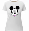 Женская премиум футболка Міккі Маус Белый фото