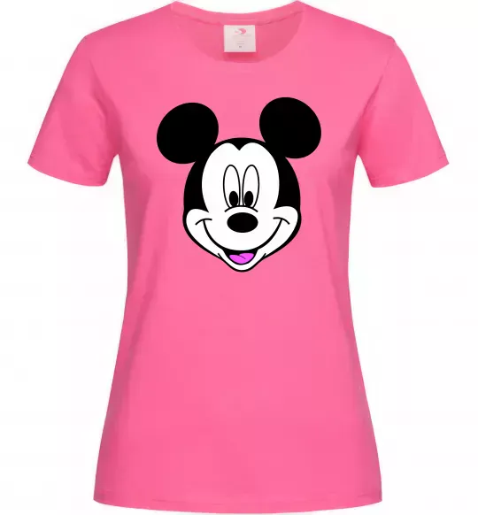 Женская футболка Міккі Маус Ярко-розовый фото