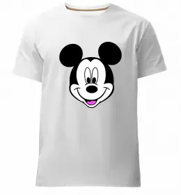 Мужская премиум футболка Чорно-білий Міккі Белый фото