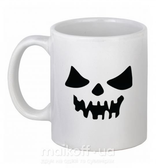 Чашка керамическая Хеллоуин Белый фото