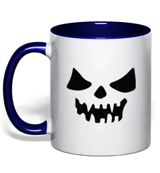 Чашка з кольоровою ручкою Хеллоуин Глибокий темно-синій фото