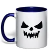 Чашка з кольоровою ручкою Хеллоуин Глибокий темно-синій фото