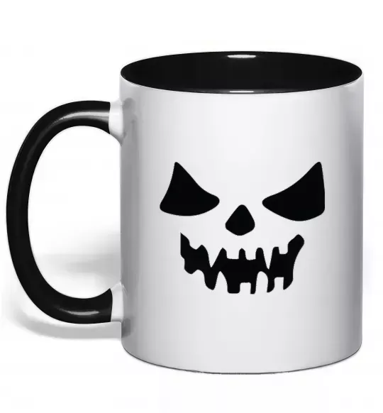 Чашка з кольоровою ручкою Хеллоуин Чорний фото