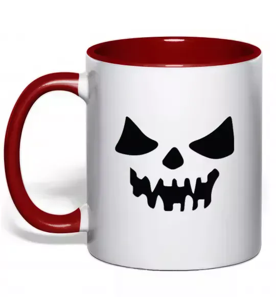 Чашка з кольоровою ручкою Хеллоуин Червоний фото