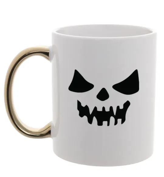 Чашка з кольоровою ручкою Хеллоуин Золото фото