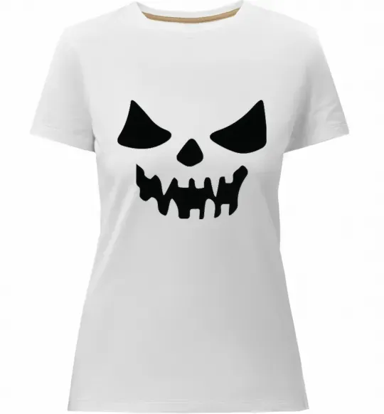 Жіноча преміум футболка Хеллоуин Білий фото