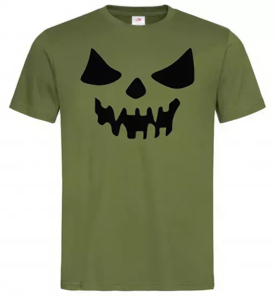 Чоловіча футболка Хеллоуин Оливковий фото