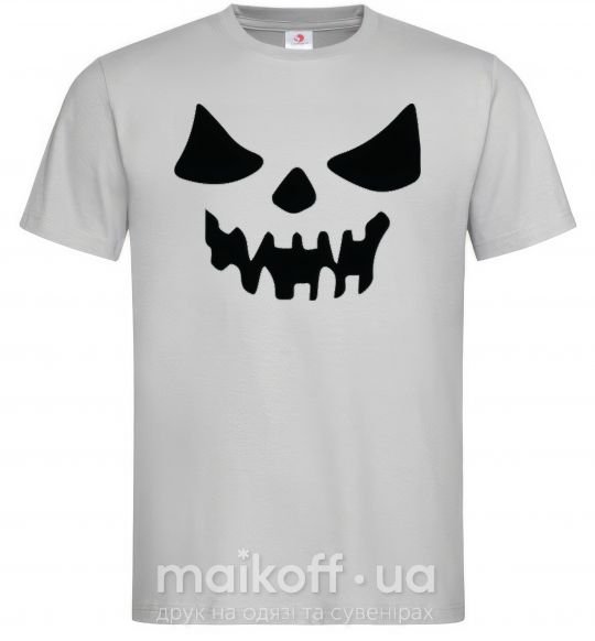 Мужская футболка Хеллоуин Серый фото