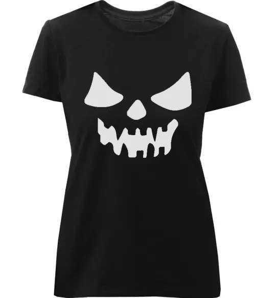 Жіноча преміум футболка Хеллоуин Чорний фото