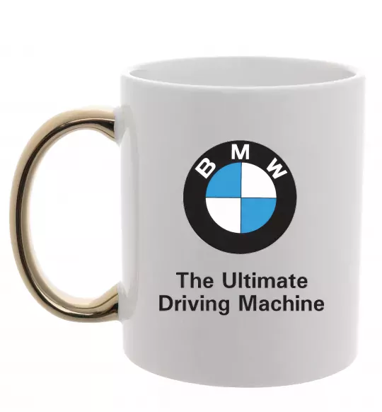 Чашка з кольоровою ручкою BMW Золото фото
