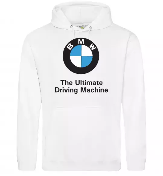 Мужская толстовка (худи) BMW Белый фото
