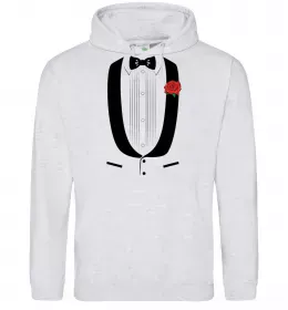 Чоловіча толстовка (худі) Фрак з торсом Білий фото
