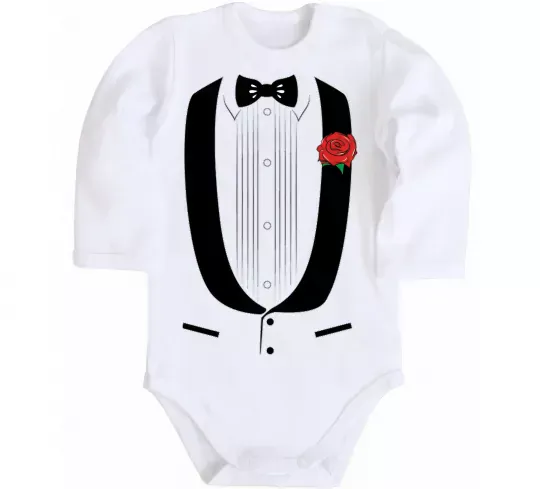 Детский боди КОСТЮМ Белый фото