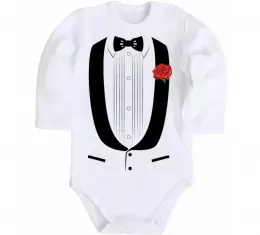 Детский боди КОСТЮМ Белый фото