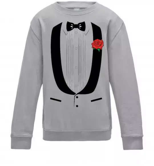 Детский Свитшот КОСТЮМ Серый меланж фото