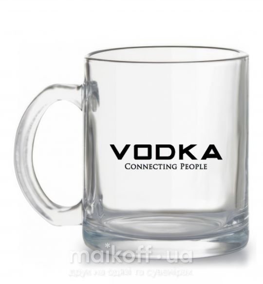 Чашка скляна VODKA-CONNECTING PEOPLE Прозорий фото