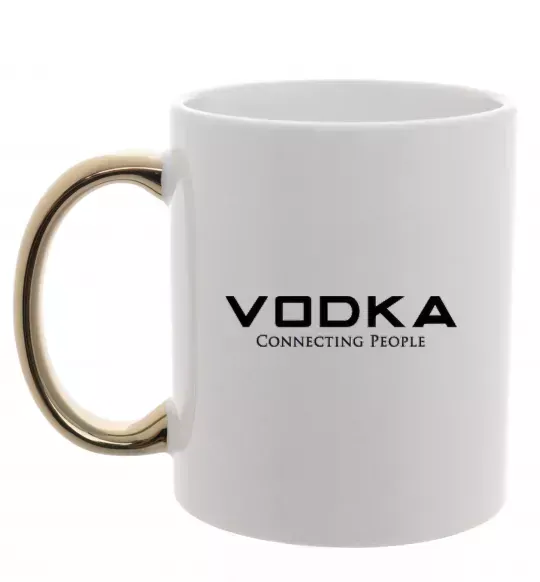Чашка с цветной ручкой VODKA-CONNECTING PEOPLE Золото фото
