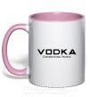 Чашка з кольоровою ручкою VODKA-CONNECTING PEOPLE Ніжно рожевий фото