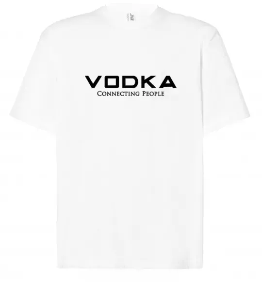 Футболка Оверсайз VODKA-CONNECTING PEOPLE Білий фото