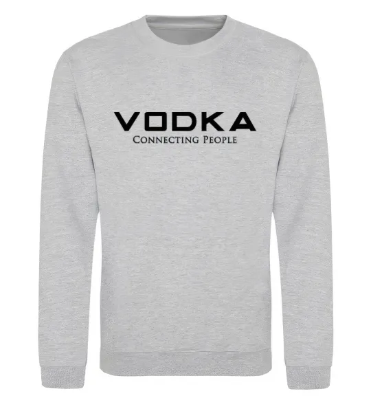 Свитшот VODKA-CONNECTING PEOPLE Серый меланж фото