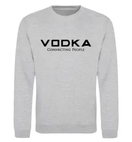 Свитшот VODKA-CONNECTING PEOPLE Серый меланж фото