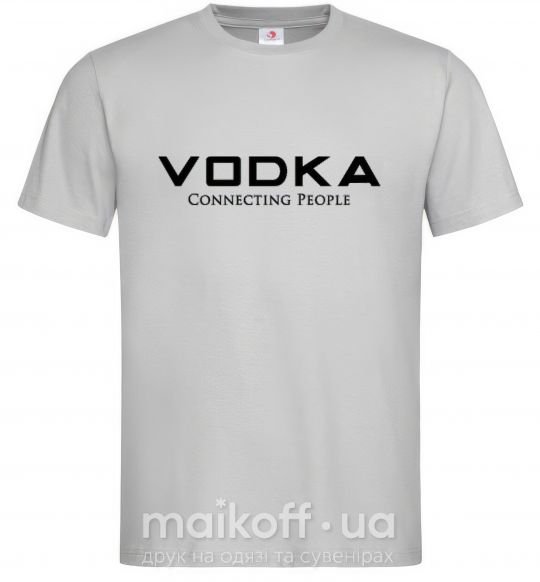 Мужская футболка VODKA-CONNECTING PEOPLE Серый фото