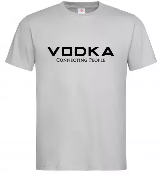 Чоловіча футболка VODKA-CONNECTING PEOPLE Сірий фото