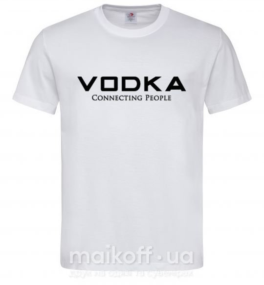 Чоловіча футболка VODKA-CONNECTING PEOPLE Білий фото
