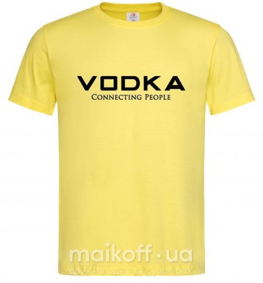 Чоловіча футболка VODKA-CONNECTING PEOPLE Лимонний фото