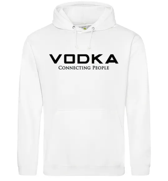 Мужская толстовка (худи) VODKA-CONNECTING PEOPLE Белый фото