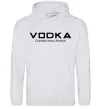 Мужская толстовка (худи) VODKA-CONNECTING PEOPLE Серый меланж фото