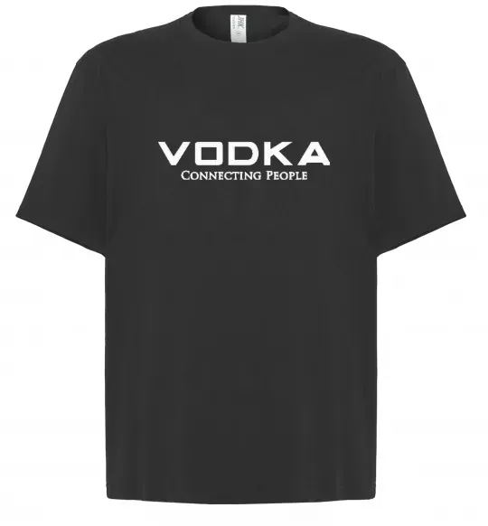 Футболка Оверсайз VODKA-CONNECTING PEOPLE Чорний фото