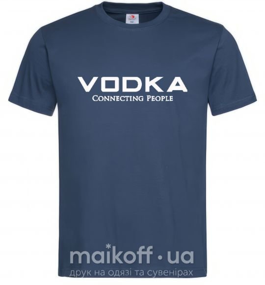 Мужская футболка VODKA-CONNECTING PEOPLE Темно-синий фото
