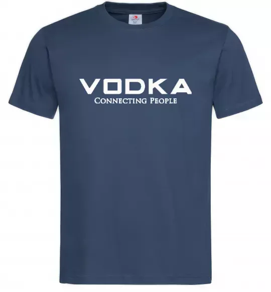 Чоловіча футболка VODKA-CONNECTING PEOPLE Темно-синій фото